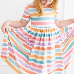 Spring Stripes S/S Pocket Twirl Kleid