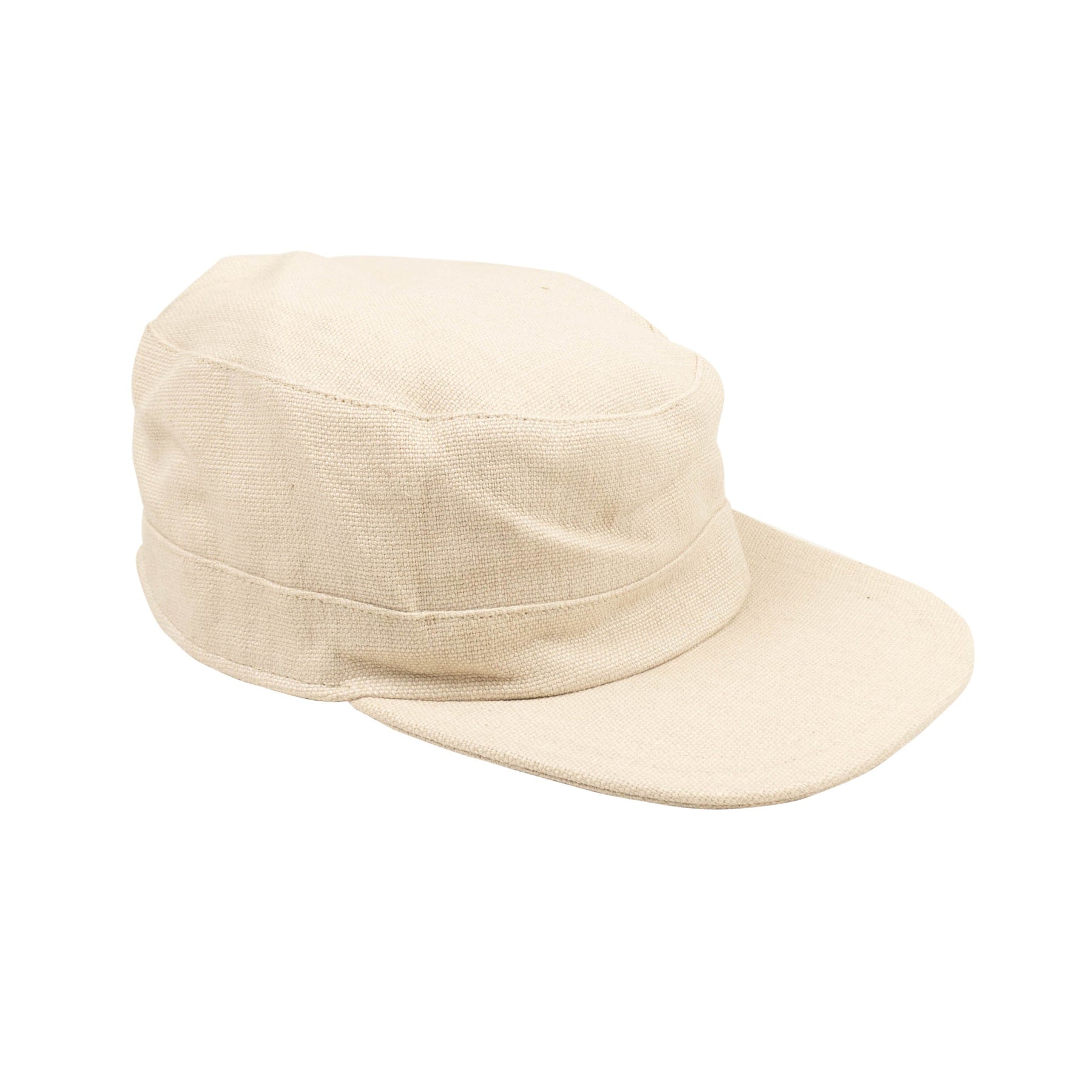 Beige Denim Baumwolle Army Style Kappe