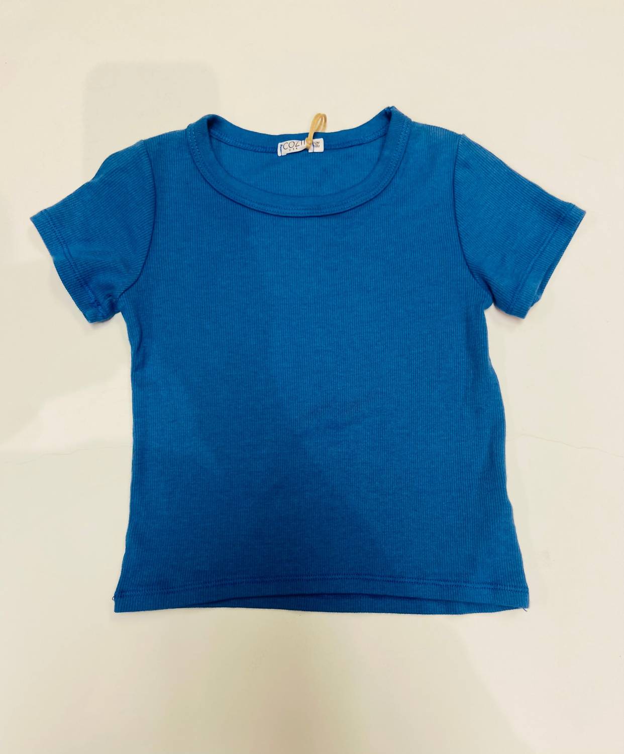 T-Shirt mit Rundhalsausschnitt in River Blau