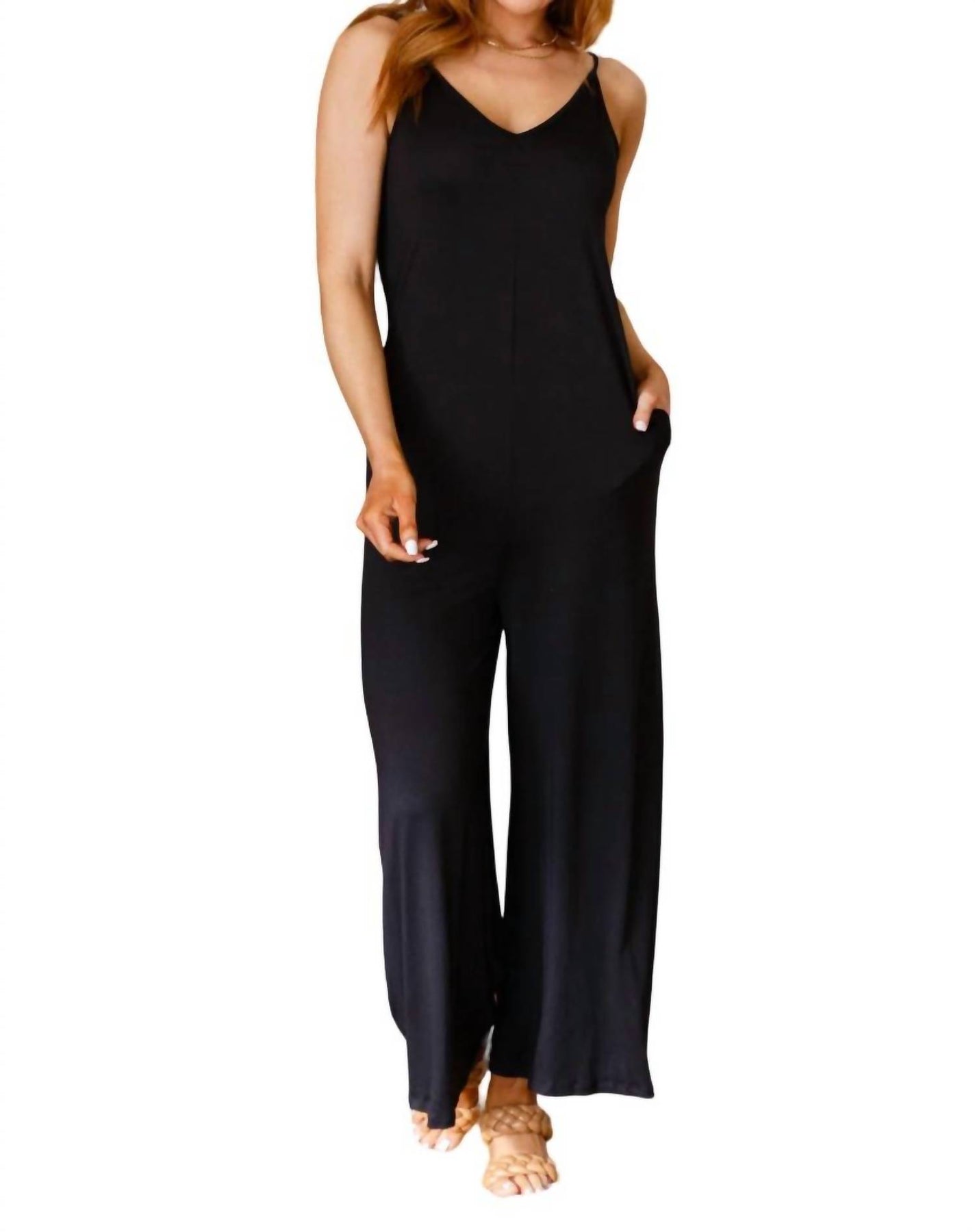 Cobblestone & Cafes Jumpsuit in Schwarz