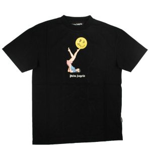 Schwarzes Pin-Up-Kurzarm-T-Shirt