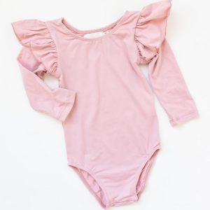 L/S-Trikot mit Flatterärmeln in Vintage-Rosa