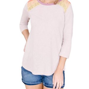 Top mit verspielten Patches in Rosa 7732549451836