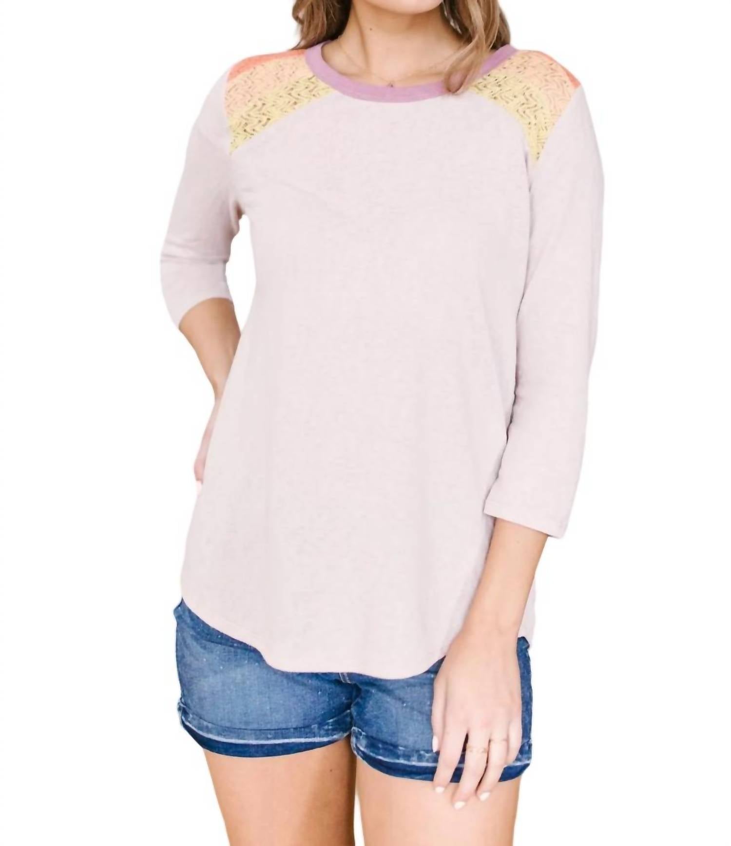 Verspielte Aufnäher Top In Rosa