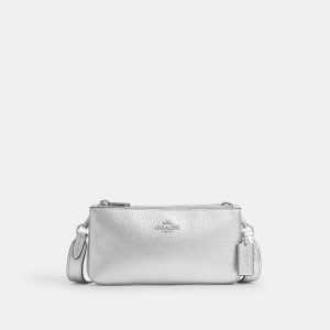 Coach Outlet Umhängetasche mit doppeltem Reißverschluss