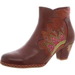 Zamihi Leder Stiefeletten mit Reißverschluss