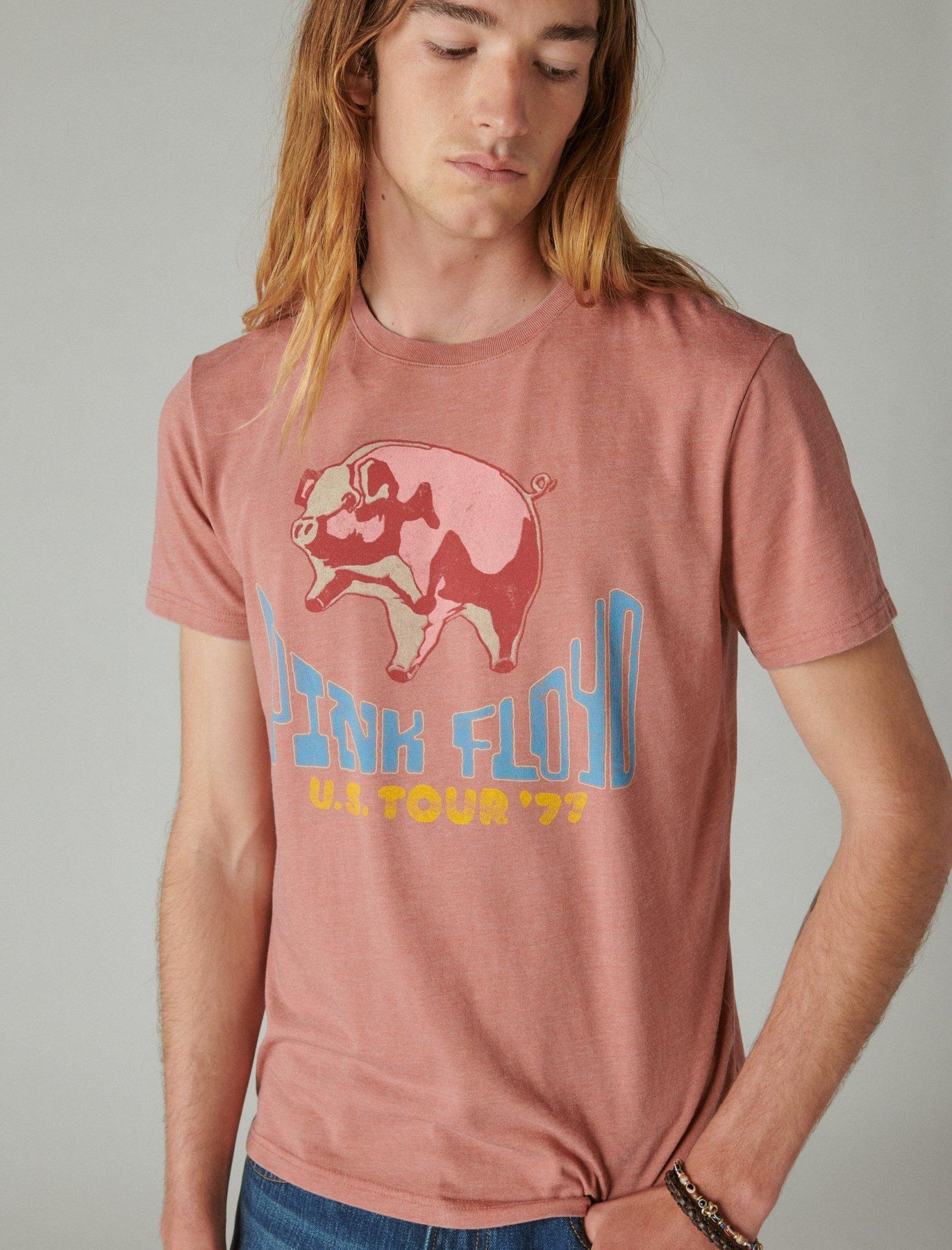 Lucky Brand Rosa Floyd '77 Tee für Herren