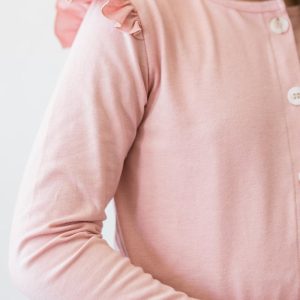 Vintage Rosa Rüschen Strickjacke