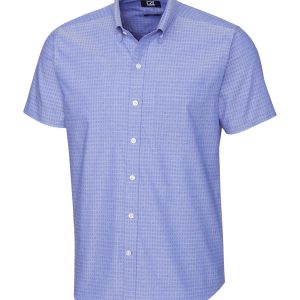 Cutter & Buck Herren Strive Three Bars Jacquard Kurzarmhemd
