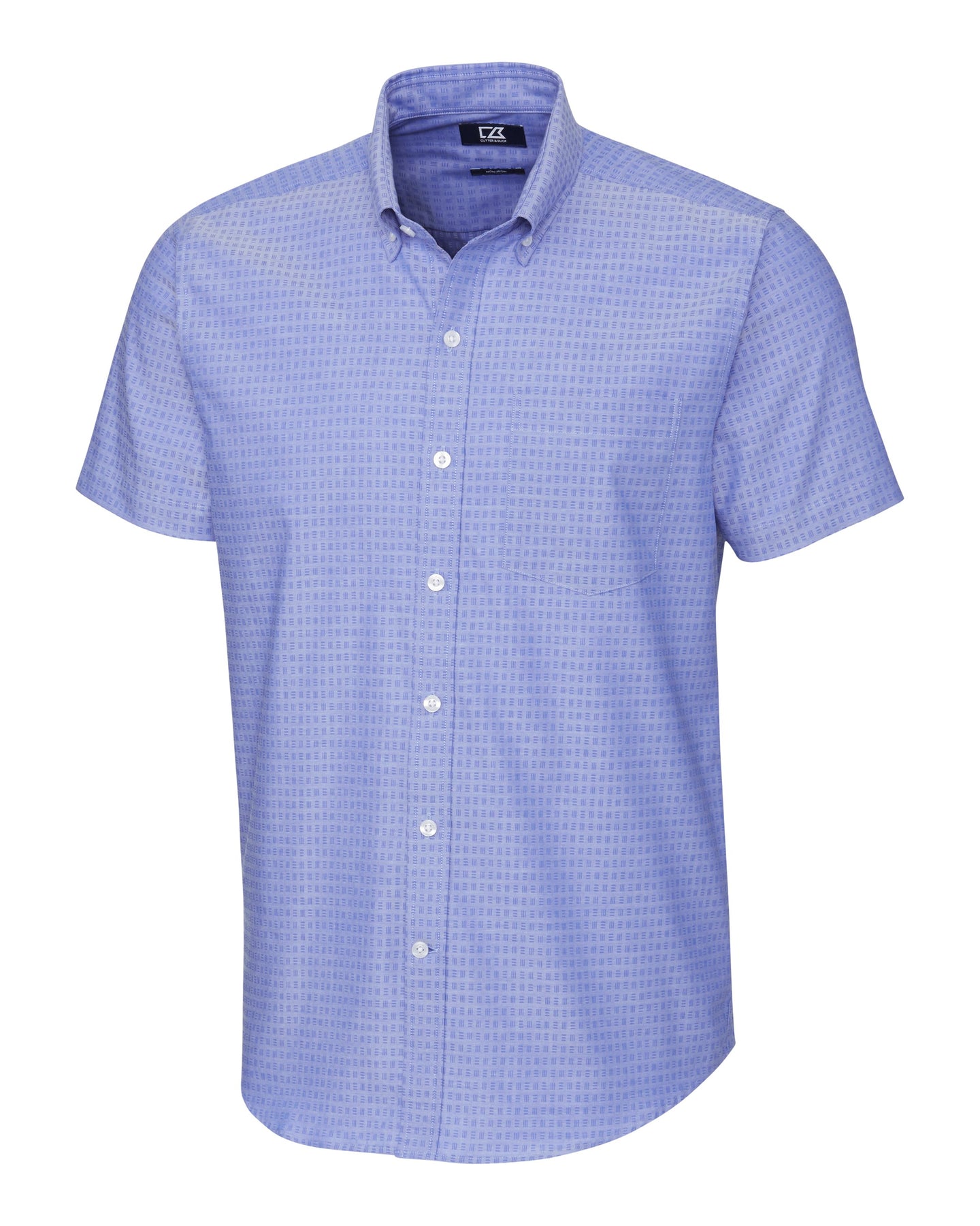 Cutter & Buck Herren Strive Three Bars Jacquard Kurzarmshirt