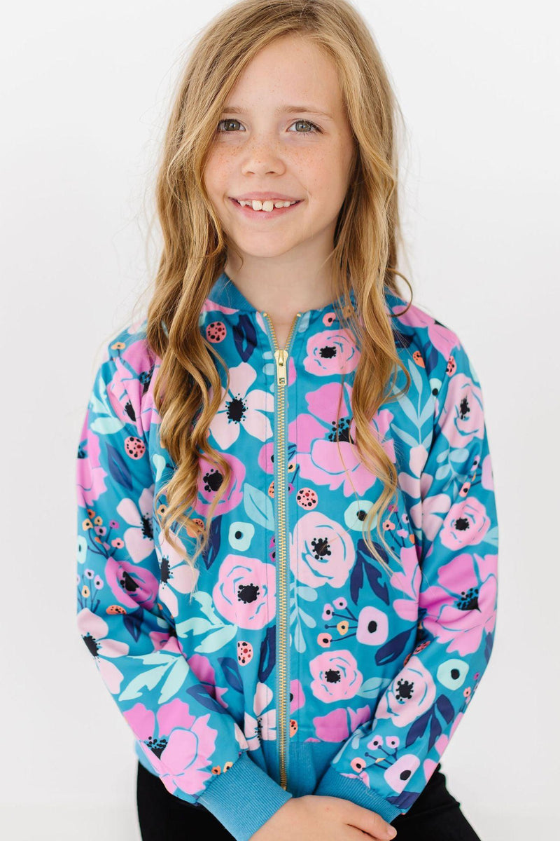 Twirling in Petrol Satin Jacke