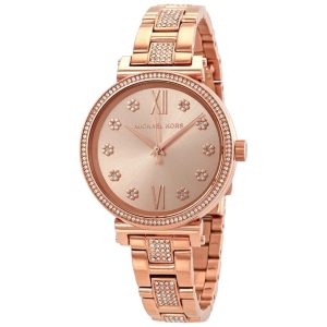 Michael Kors Sofie MK3882 Roségoldene Quarz-Damenarmbanduhr mit 36 mm Durchmesser