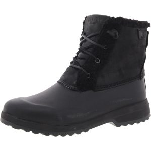 Stiefel aus Kunstfell-Lammfell mit Reißverschluss