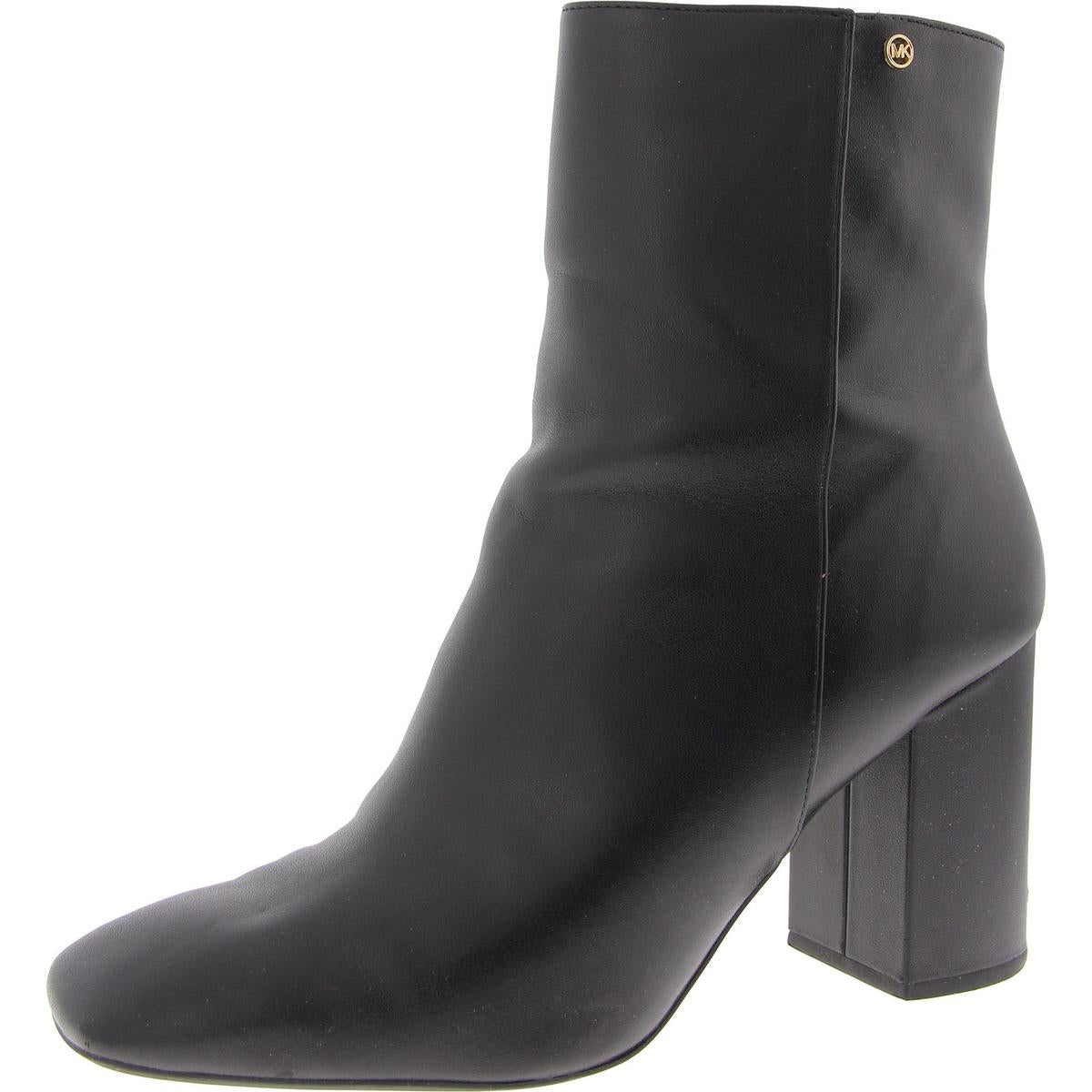 Hasel Kunstleder Block Absatz Booties