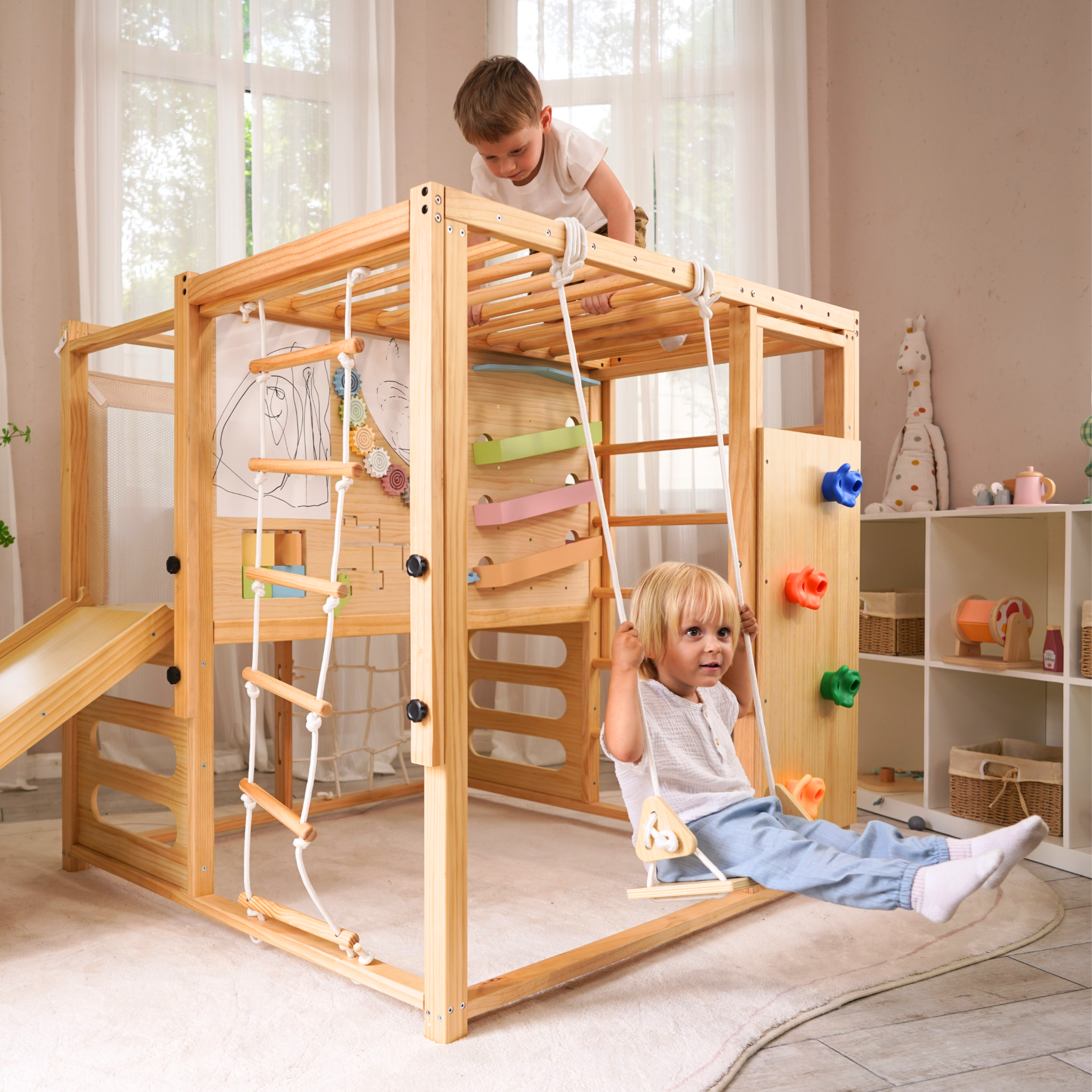 Avenlur Alpine umweltfreundlich Wooden Adventure Gym – ultimative Indoor-Spielerfahrung