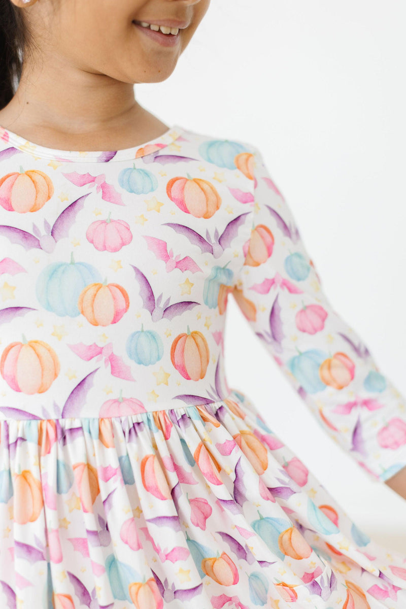Spooky Sweetheart 3/4-Ärmel Tasche Twirl Kleid