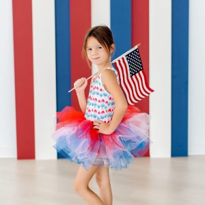 Rotes, weißes und süßes Tank-Tutu-Trikot