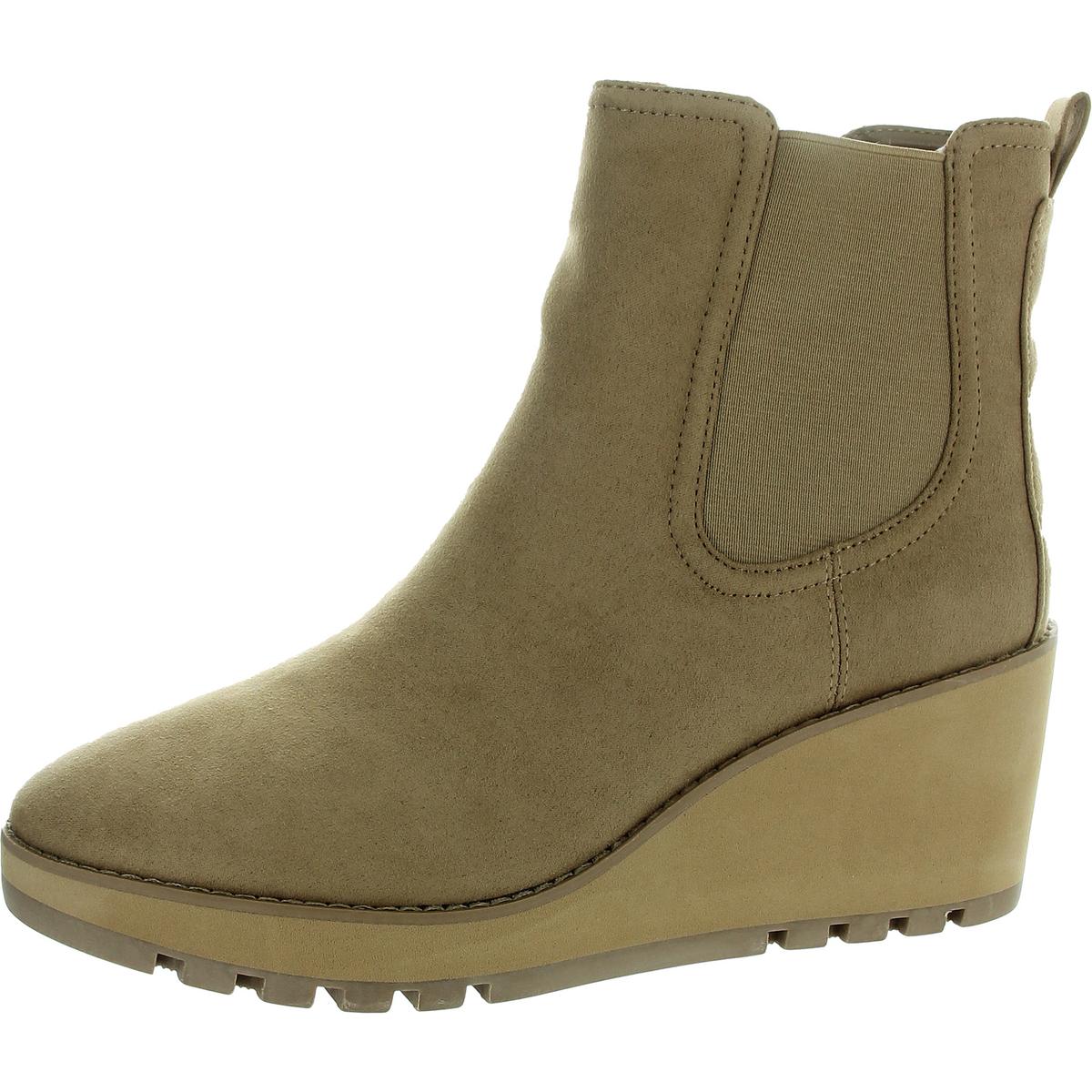 Portia Reißverschluss Microfaser Keil Stiefel