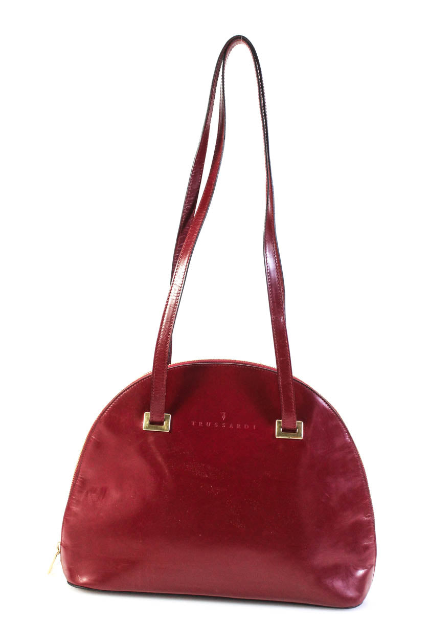 Trussardi Damen Leder Umhängetasche Rot