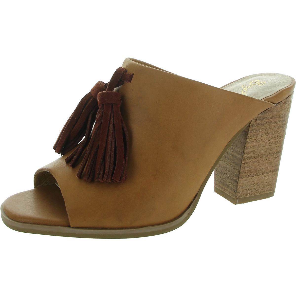 Unter dem Mond Quaste Leder Block Heel