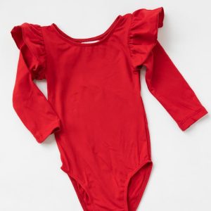 Roter L/A-Trikot mit Flatterärmeln