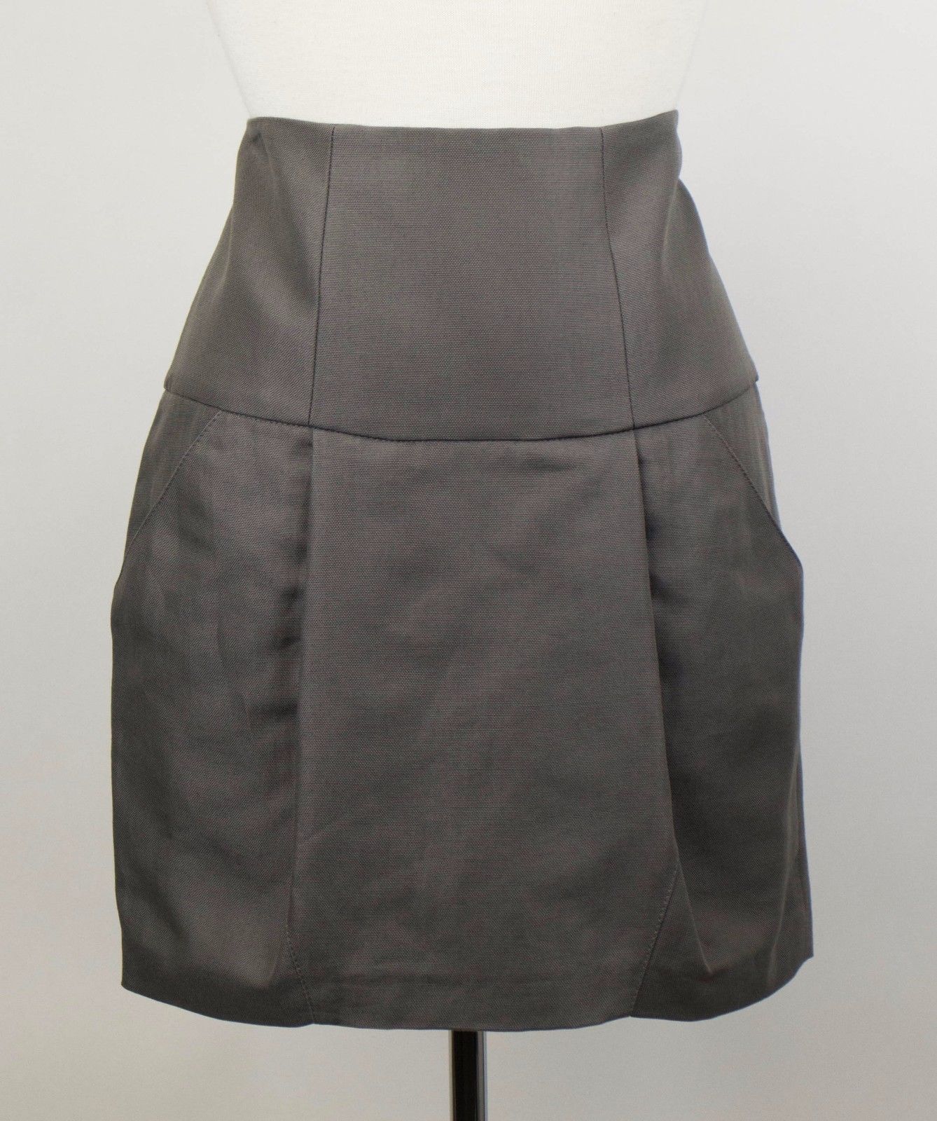 Grauer Baumwollmischrock für Damen