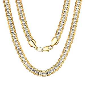 18k Gold und Silber Two Tone Halskette