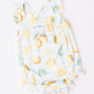 Lovely Lemons Rüschen-Strampler mit Kreuzrücken