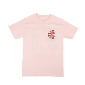 Rosafarbenes, kurzärmliges T-Shirt „Cancel“.