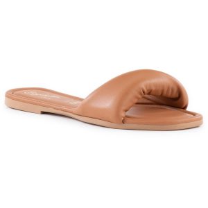 Atem der frischen Luft Criss-Cross Kunstleder Slide Sandalen
