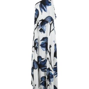 One-Shoulder-Maxikleid mit Drapierung