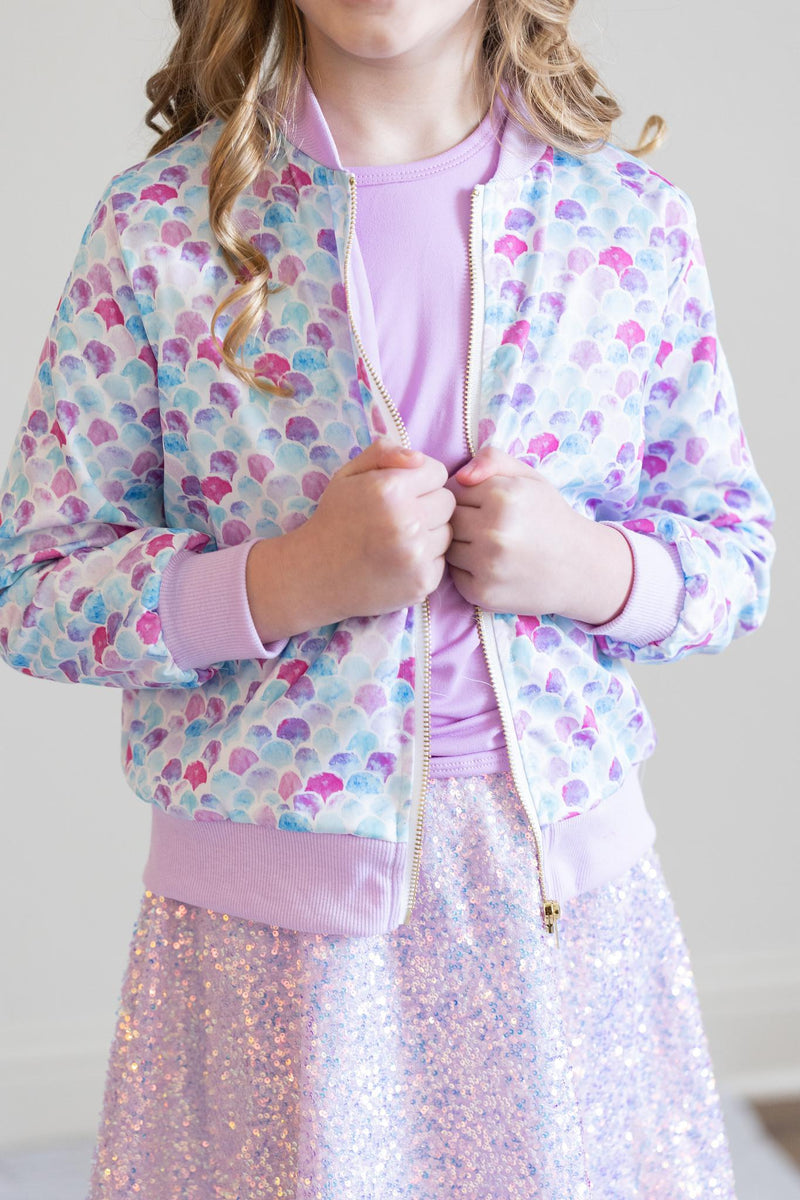 Meerjungfrau Schuppen Satin Jacke