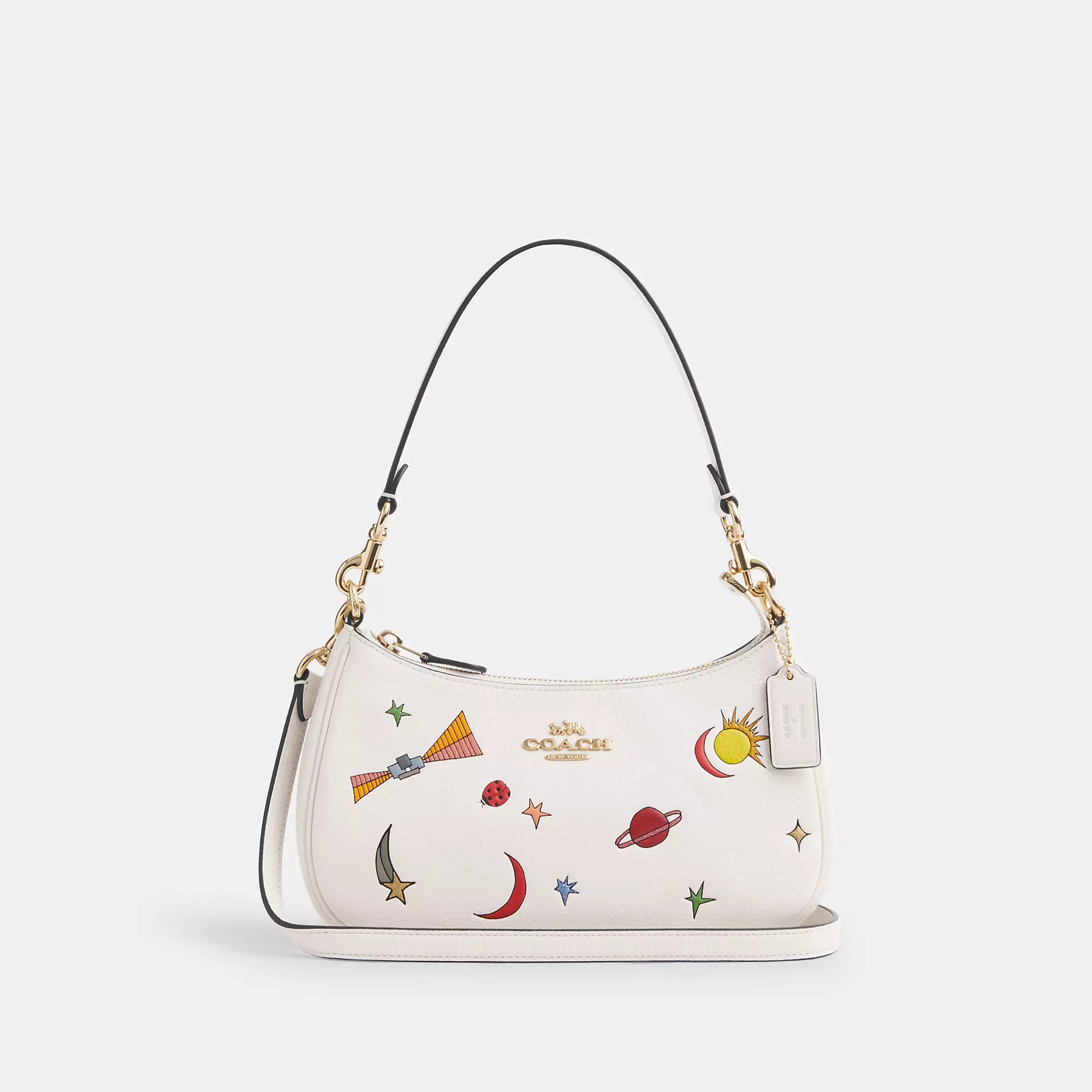 Coach Outlet Coach X Von uns beobachtete Teri Schultertasche aus Leder mit Muster