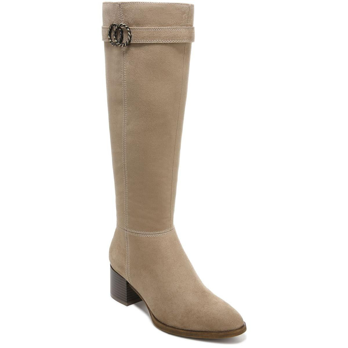 Daring Imitat Wildleder Stacked Ferse Kniehohe Stiefel