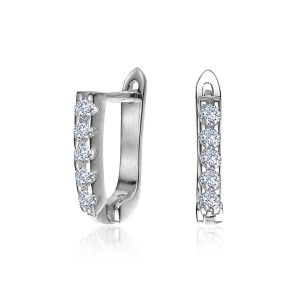 Schöne 13mm U geformte klare Zirkonia Creolen