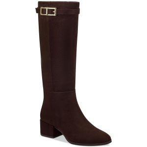 Hohe kniehohe Stiefel aus Wildlederimitat von Georgiaa