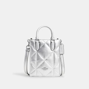 Coach Outlet North South Mini-Tasche mit bauschiger Rautensteppung