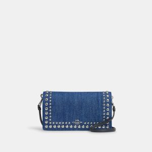Coach Outlet Anna Foldover Clutch Umhängetasche mit Nieten