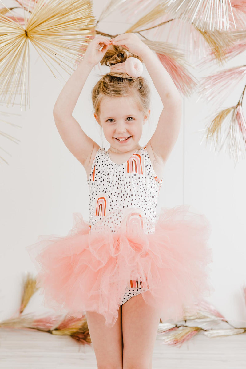 Pfirsich Regenbogen Top Tutu Trikot