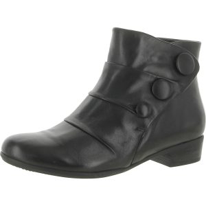 Mila Leder-Stiefeletten mit Knöpfen