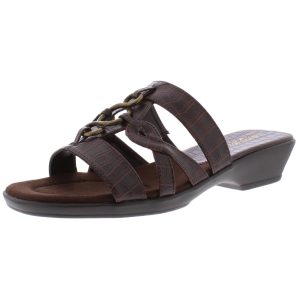 Torrid Damen Kunstleder mit Riemchen Slide Sandalen