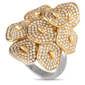 LB Exclusive 18 K Weiß- und Gelbgold 1,75 ct Diamant-Cocktailring MF16-072624 7733260124220