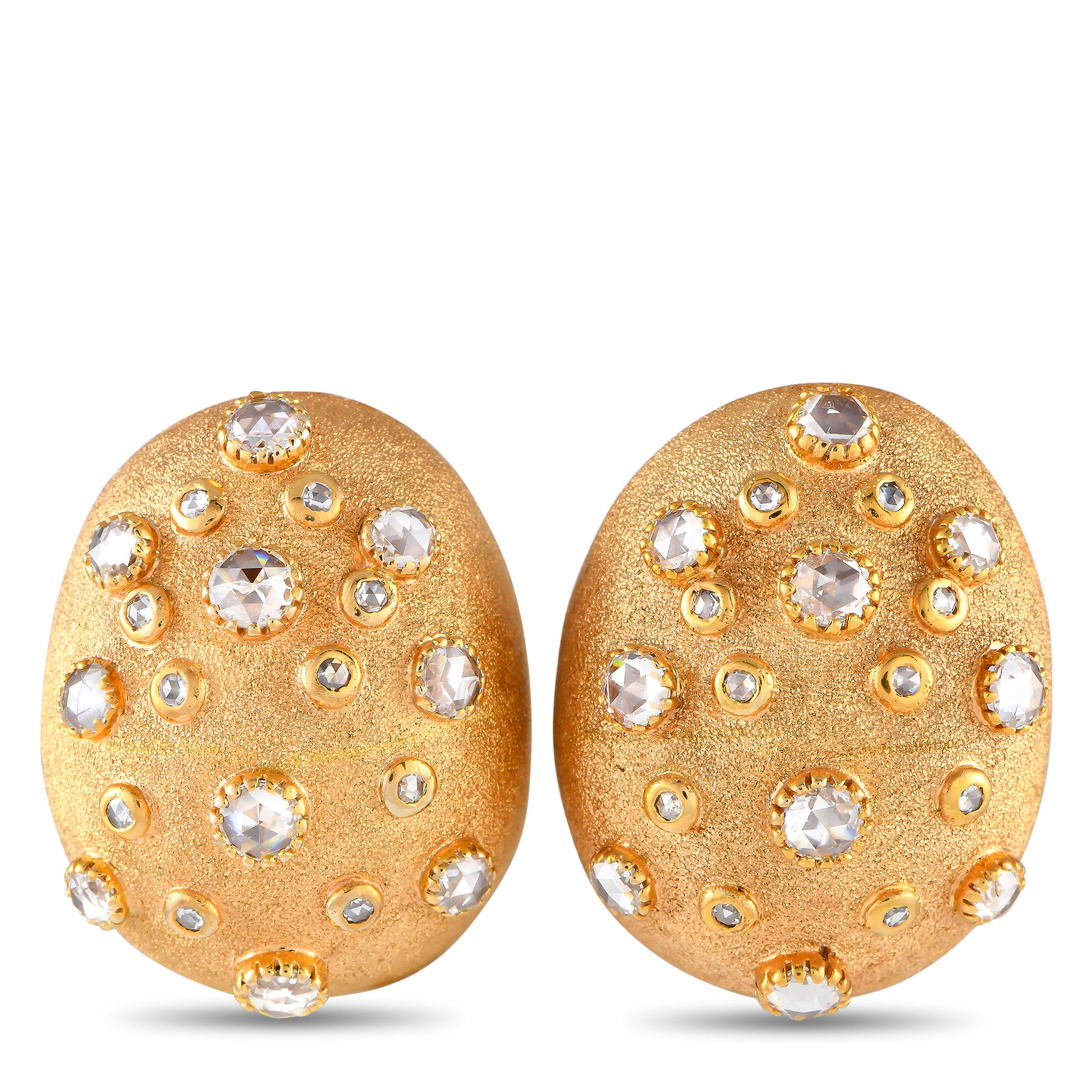 LB Exclusive 14K Gelbgold 3.50ct Rose-Cut Diamant Ohrringe MF17 -072624