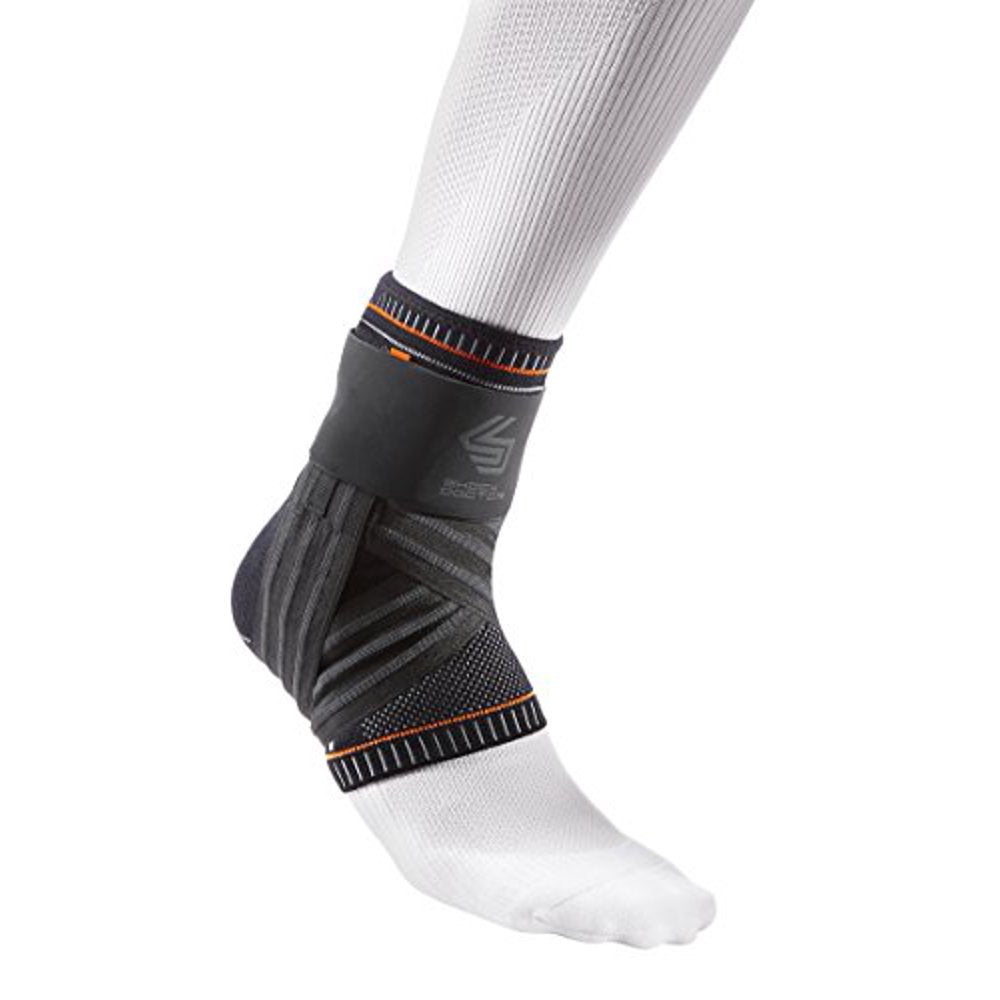 Shock Doctor Ultra Strick Knöchel Brace w / Abbildung 6 Strap & Stays Blk S