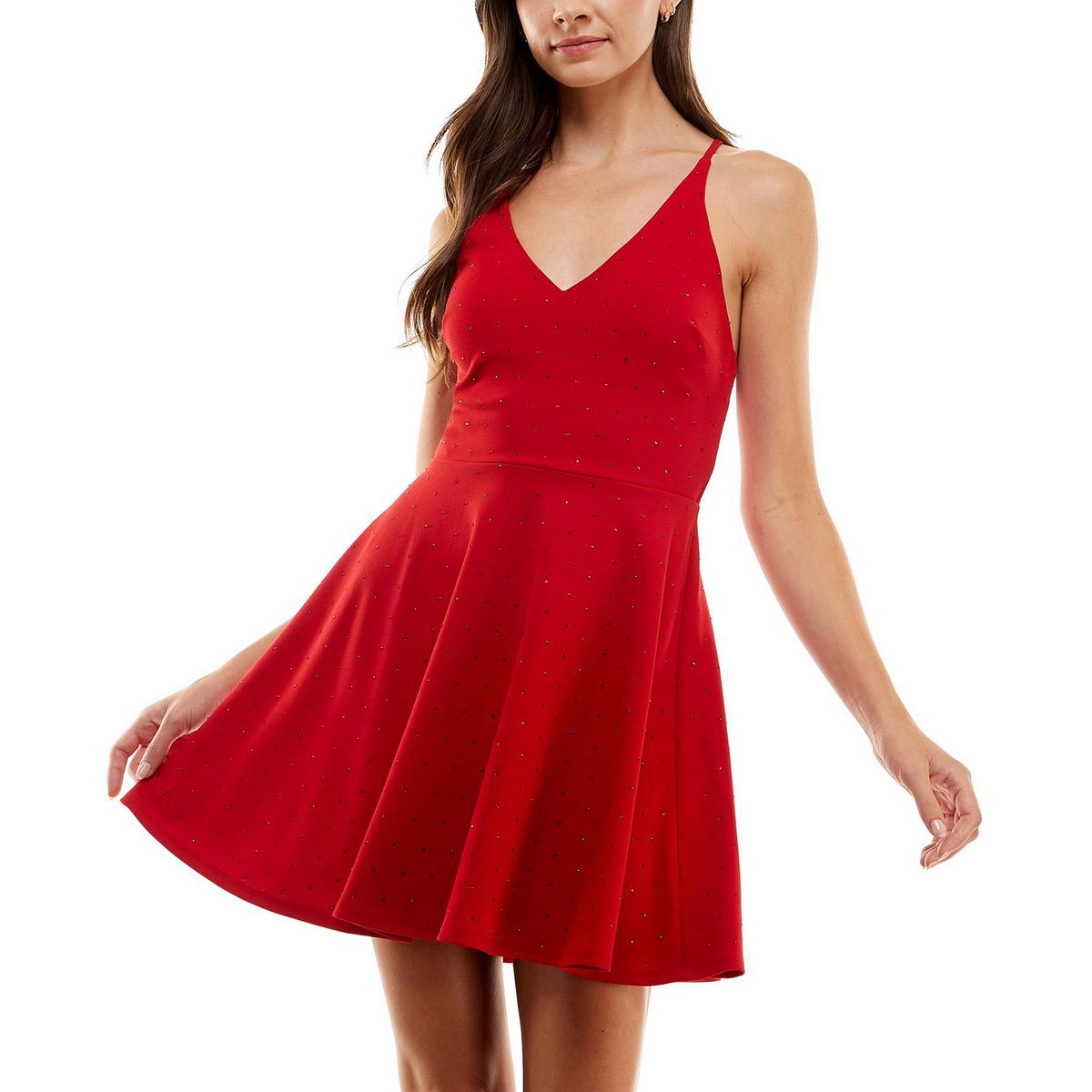 Kinder Gepolsterte Büste Mini Fit & Flare Kleid