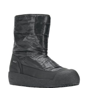 Bally Cuper Herren Dunkelblau Curling Shearling gefütterte Stiefel Größe 8
