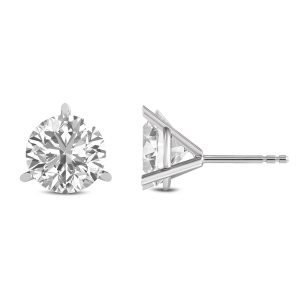 Diana M Lab 3/4ct TW 3prong Martini Ohrstecker aus 14KT Weißgold