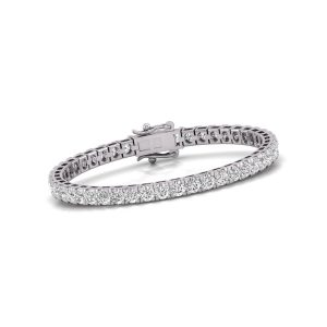 Diana M Lab 8 Karat TW Diamant Tennisarmband aus 14 Karat Weißgold
