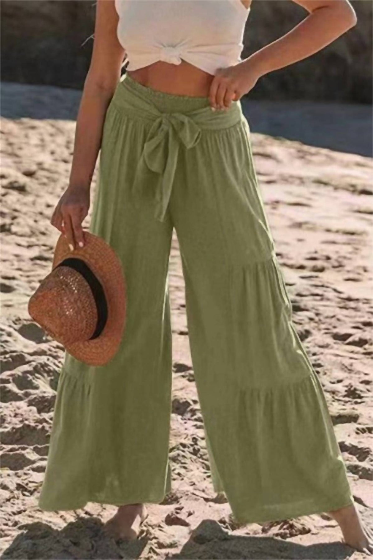 Lange Hose mit breitem Bein