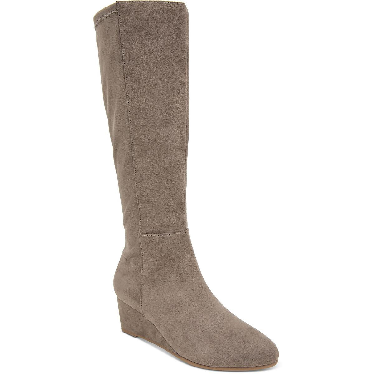 Jaylaa Reißverschluss Imitat Wildleder Keil Stiefel